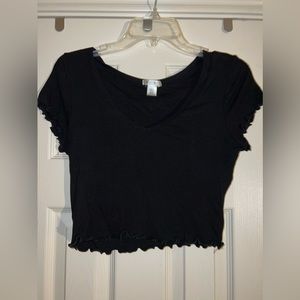 Bozollo ribbed crop top